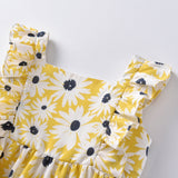 FINAL SALE-Toddler Girl Sunflower Print Dress