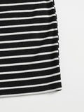 SHEIN Striped Rib-knit Bodycon Dress