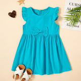 Toddler Girl Bowknot Solid Dress