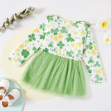 Baby / Toddler Clover Mesh Dress of St. Patrick's Day