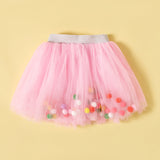 Toddler Girl Colorful Ball Mesh Skirt