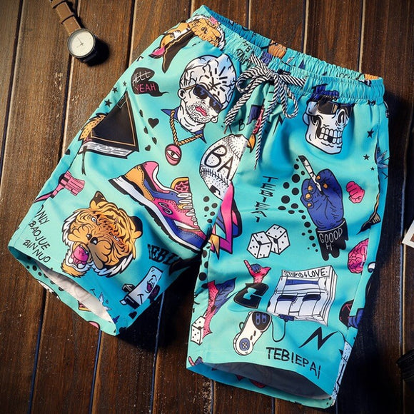 Mens Cartoon Print Shorts