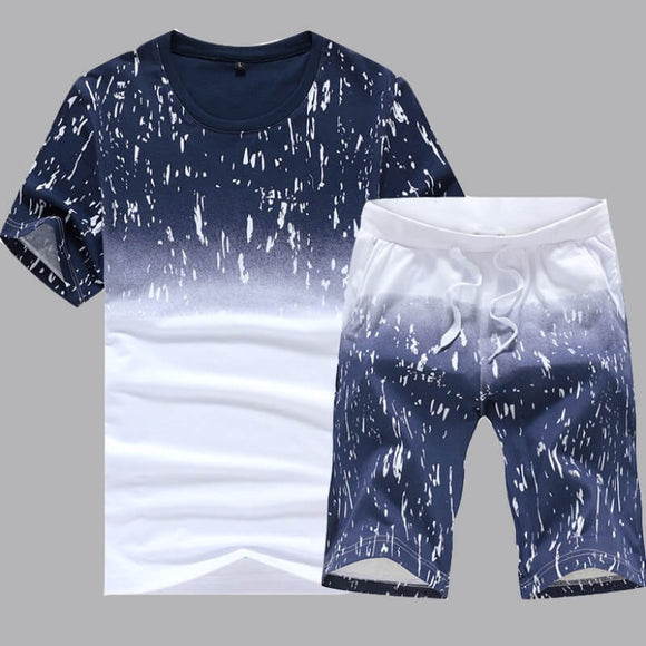 MenTwo-piece Shorts Set Deep Blue