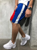 Mens Red And Blue Stripe Shorts