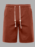 Mens Draw String Shorts Brown