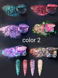 6 Peices Mixed Color Nail Art Glitter Sequins