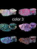 6 Peices Mixed Color Nail Art Glitter Sequins