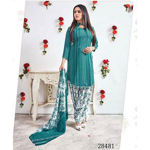 Lovely American Crepe Printed Punjabi Salwar Kame - vmlfashion-com