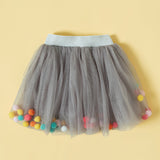 Toddler Girl Colorful Ball Mesh Skirt