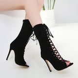 Women High Heel shoes Lace up top heels - vmlfashion-com