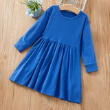 Baby / Toddler Girl Casual Solid Dress