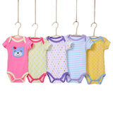 5 Pcs Randy/lot Baby Girls Boys Rompers bebes Cotton O-Neck baby Costume Romper New Born Baby clothes Newborn Onesie 0-24M - vmlfashion-com