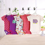 5 Pcs Randy/lot Baby Girls Boys Rompers bebes Cotton O-Neck baby Costume Romper New Born Baby clothes Newborn Onesie 0-24M - vmlfashion-com