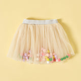 Toddler Girl Colorful Ball Mesh Skirt