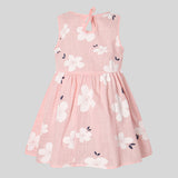 FINAL SALE-Baby Girl Floral Allover Ruffle Collar Sleeveless Dresses