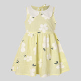 FINAL SALE-Baby Girl Floral Allover Ruffle Collar Sleeveless Dresses