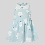 FINAL SALE-Baby Girl Floral Allover Ruffle Collar Sleeveless Dresses