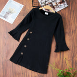 Baby / Toddler Elegant Flare-sleeve Solid Dress