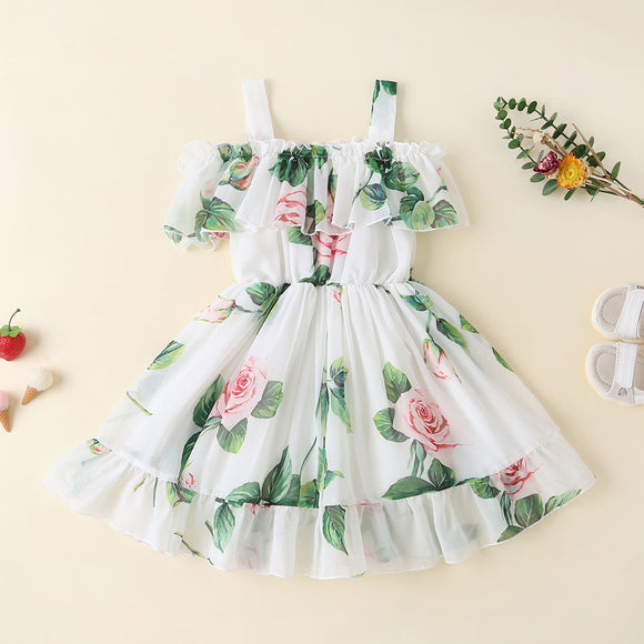 Toddler Girl Floral Flounce Sling Dress