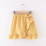 Toddler Girl Plaid Ruffled Print Skirt