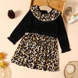 Toddler Girl Leopard Print Long-sleeve Dress