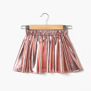 Toddler Girl Metallic Laser Elasticized Skirt