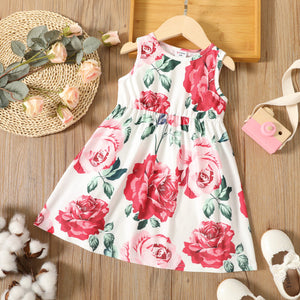 Toddler Girl Floral Print Sleeveless Dress