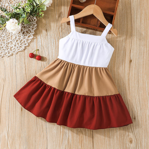 Toddler Girl Colorblock Tiered Cami Dress