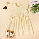 Toddler Girl Bowknot Solid Dress