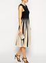 Women's A-Line Dress Black/Beige - vmlfashion-com