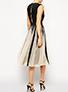 Women's A-Line Dress Black/Beige - vmlfashion-com