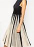 Women's A-Line Dress Black/Beige - vmlfashion-com