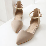 Women's Metal Insert Sandals Pointed Toe Shoes - vmlfashion-com