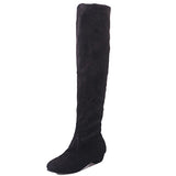 Women's Over Knee Boots with 3.5" Stacked Heels - vmlfashion-com