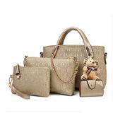 Elegant Design  4 PC Embossed Bag Set - vmlfashion-com