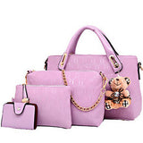 Elegant Design  4 PC Embossed Bag Set - vmlfashion-com