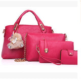 Elegant Design  4 PC Embossed Bag Set - vmlfashion-com