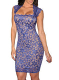 Women Vintage Clubwear Bodycon Lace Party Dress - vmlfashion-com