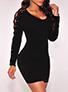 Women's Long sleeve Short Dress - vmlfashion-com