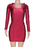 Women's Long sleeve Short Dress - vmlfashion-com