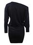 Women's One Shoulde Black Dress - vmlfashion-com