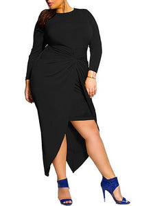 Women Black Long Sleeved Dress for Party - vmlfashion-com