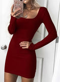 Women's long Sleeve BodyFit Dress - vmlfashion-com