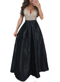 Women Semi Sheer Lace Top Dress Full Satin Skirt - vmlfashion-com