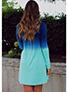 Women's Tie Dye Light Blue and Black Blue Look Dress - vmlfashion-com