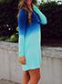 Women's Tie Dye Light Blue and Black Blue Look Dress - vmlfashion-com