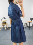 Women Denim hard Dress - vmlfashion-com