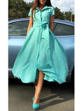 Women Tie Fabric Long Dress - vmlfashion-com