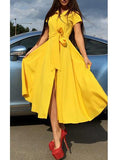 Women Tie Fabric Long Dress - vmlfashion-com