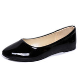 Women's Bootie Toe Patent Leather Flats - vmlfashion-com